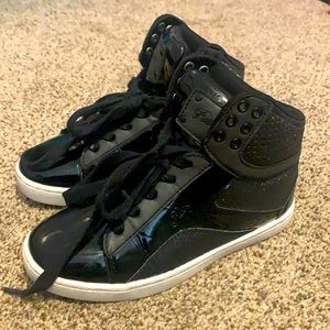 Black Glitter Pastry Hip Hop shoes size 2